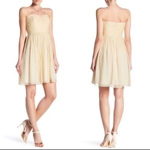 J. Crew Marbella Champagne Strapless Dress